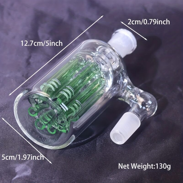 Outdoor Portable Anti Shock Anti Drop 14 Male Frosted Stardard 8 Arms Borosilicate Glass Perculator for GlassBongs