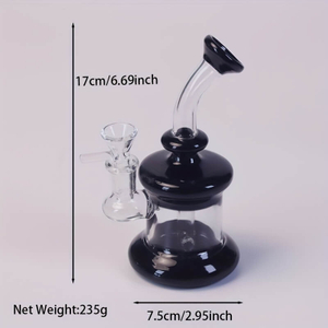 Tall 19.5" Multi-layer Filter Thickened Gear Shaped Base High Borosilicate Glass Bong with 19 Female Joint 7