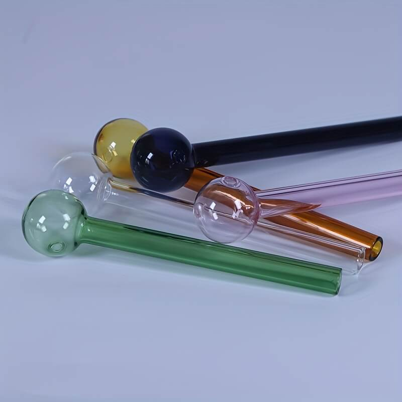 5 Pieces Per Pack Colorful 6 Inches Spherical Borosilicate Smoking Glass Oil Burners With Outdoor Shock Proof And Drop Proof Portable Plastic Box 