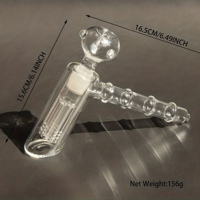14 Standard Joint 6 Inches Transparent Borosilicate 6 Arms Perculator Inside Hammer Shaped Handhold Glass Smoking Tobacco Pipes