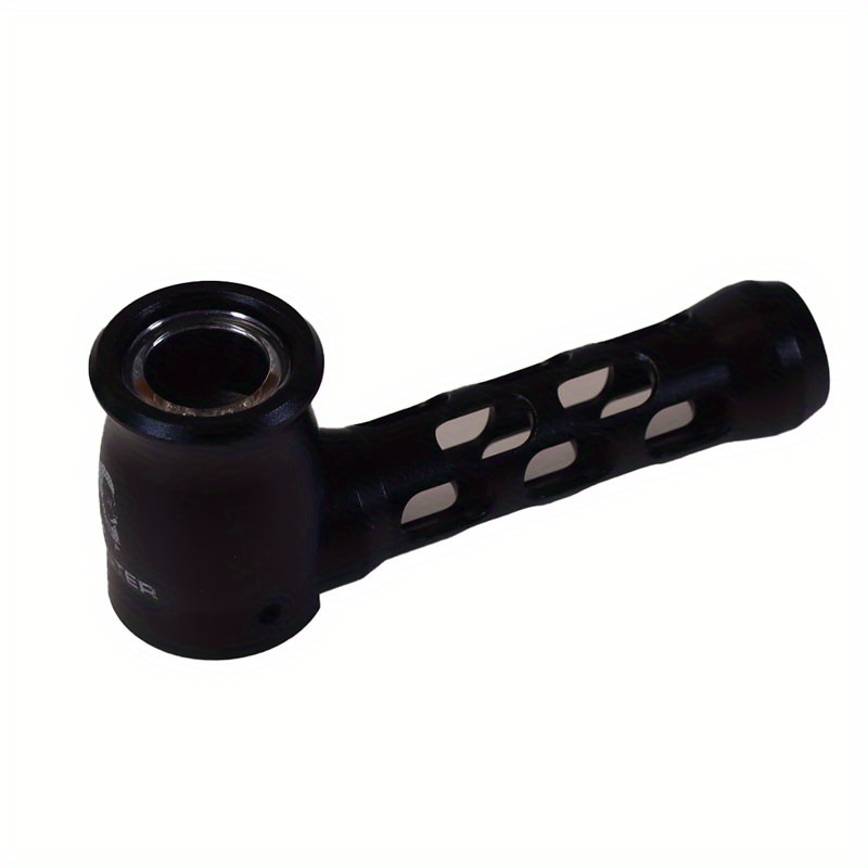 4.13 Inch Multi Color Optional Removable and Easy-to-clean Explosion Proof Glass Core Hollow-carved Design Shaped Aluminum CNC Tobacco Pipes With Pipe Screens And Pipe Cleaners