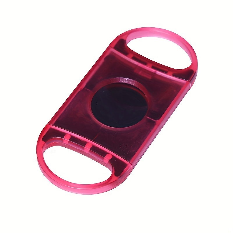 2 Pack 2.2CM 0.886 Inches Transparent Multi Color Double Side Blade Stainless Steel Cigar Cutters