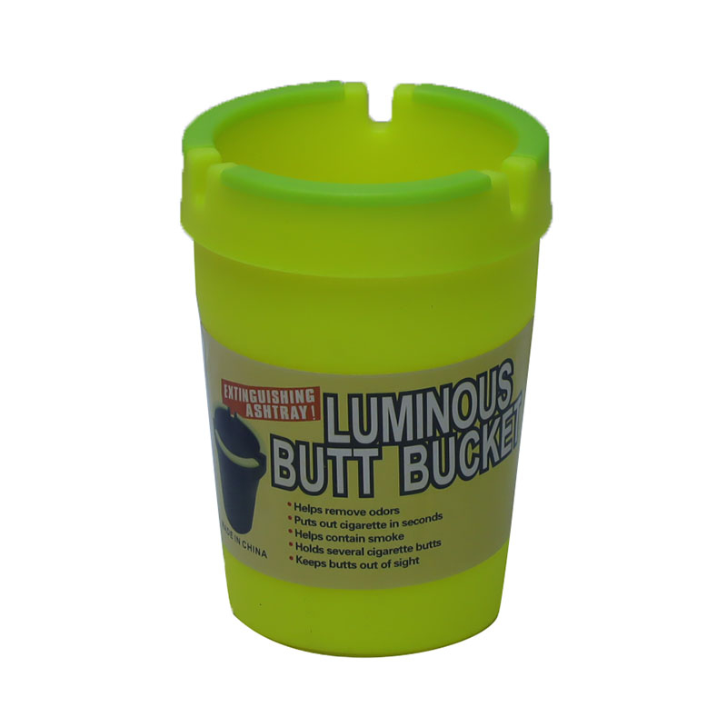 Tall 4.4 Inches Fire-resistant Glow In The Dark Extinguishing Ashtray Luminous Butt Buckets