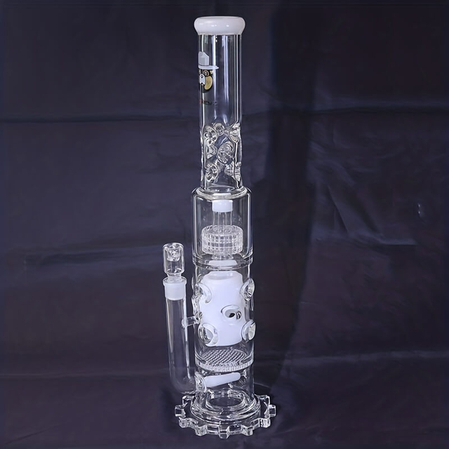 Big Size Heavy Duty Multi-layer Wheel Filter Thickened Gear-shaped Base High Borosilicate Glass Bong