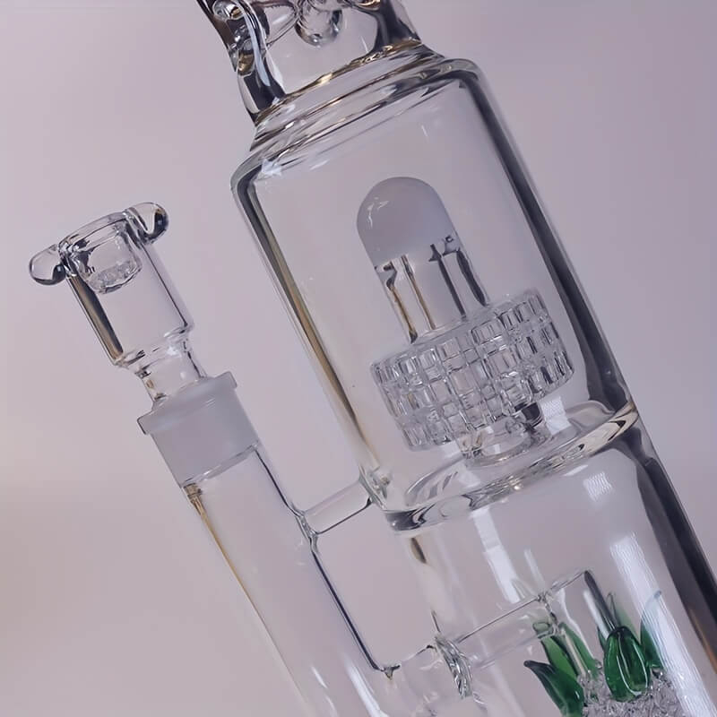 Tall 19.5" Multi-layer Filter Thickened Gear Shaped Base High Borosilicate Glass Bong with 19 Female Joint 2