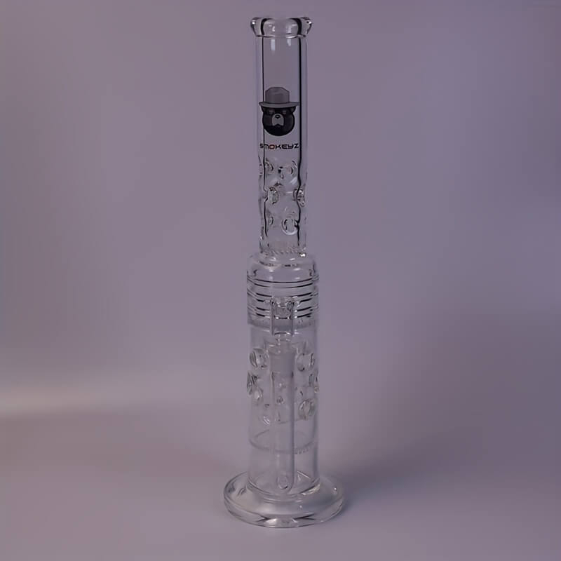 Tall 19.5" Multi-layer Filter Thickened Gear Shaped Base High Borosilicate Glass Bong with 19 Female Joint 8