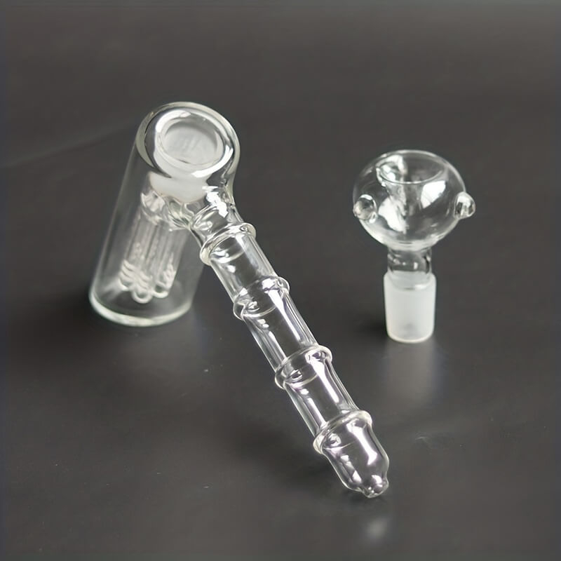 14 Standard Joint 6 Inches Transparent Borosilicate 6 Arms Perculator Inside Hammer Shaped Handhold Glass Smoking Tobacco Pipes