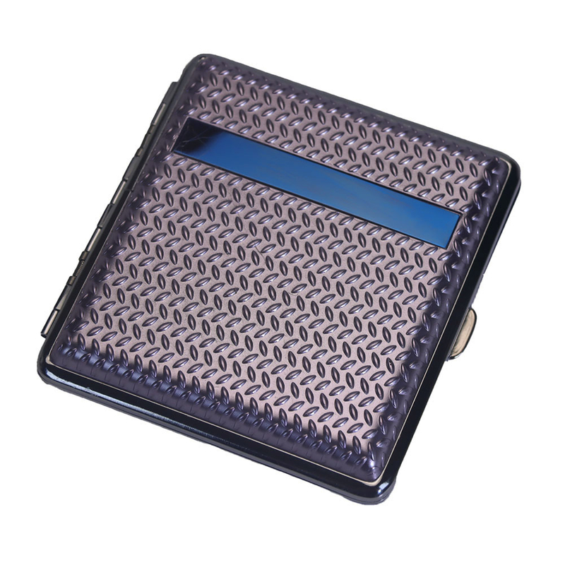 Push Open Lid Double Sided Metal Clip Metal Frame Raised Dots Plastic Sheets With Mirror 20 Cigarette Case