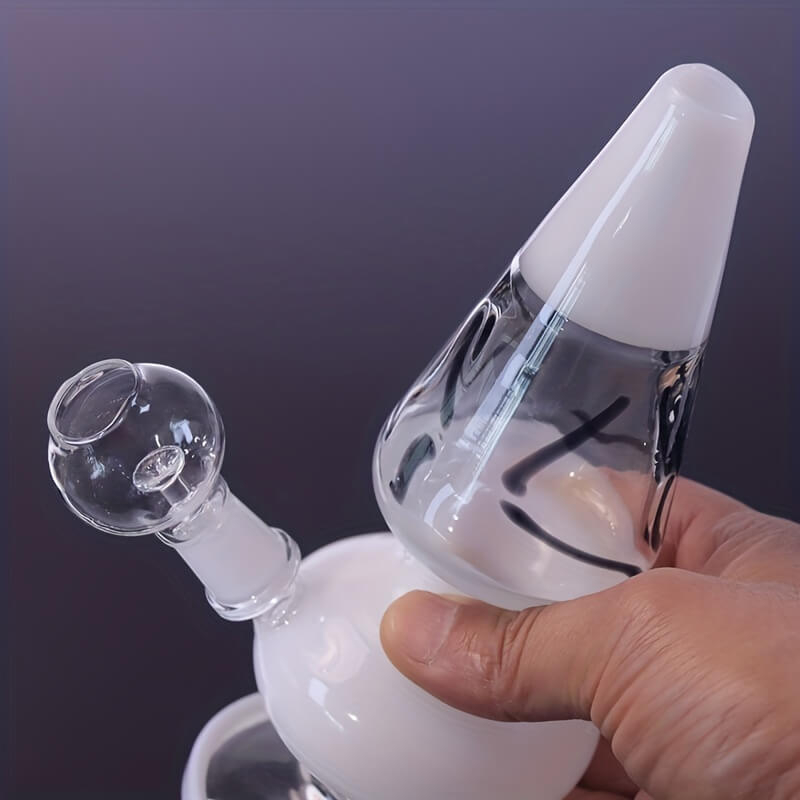 7.87 Inches Tall Pagoda Shaped Smoking Glass Rig for Wax