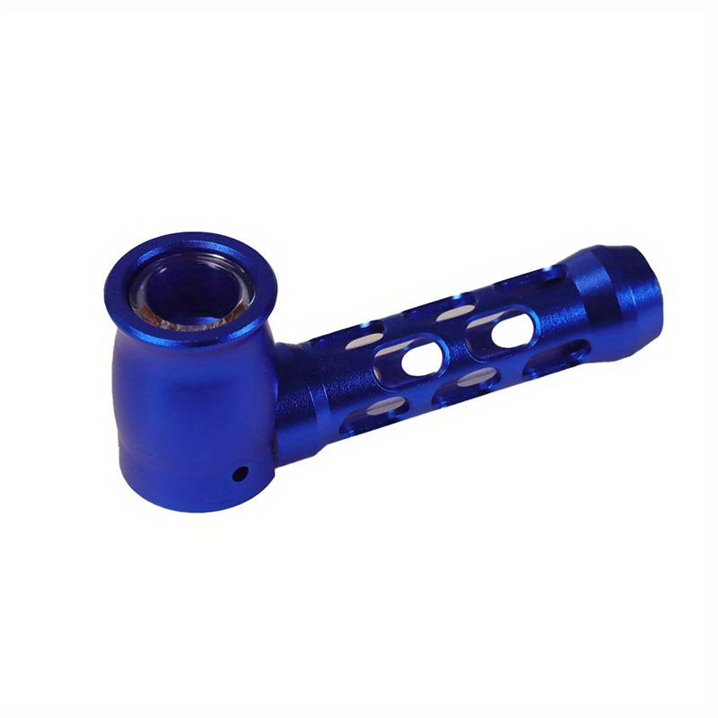 4.13 Inch Multi Color Optional Removable and Easy-to-clean Explosion Proof Glass Core Hollow-carved Design Shaped Aluminum CNC Tobacco Pipes With Pipe Screens And Pipe Cleaners