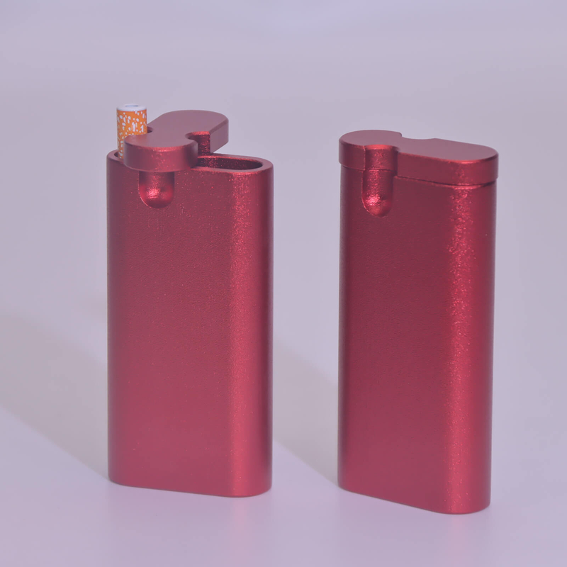 4 Inches Pull Type Universal Screw Top 3" Cigarette Shaped Smoking Taster Matte Alumium CNC Dugouts