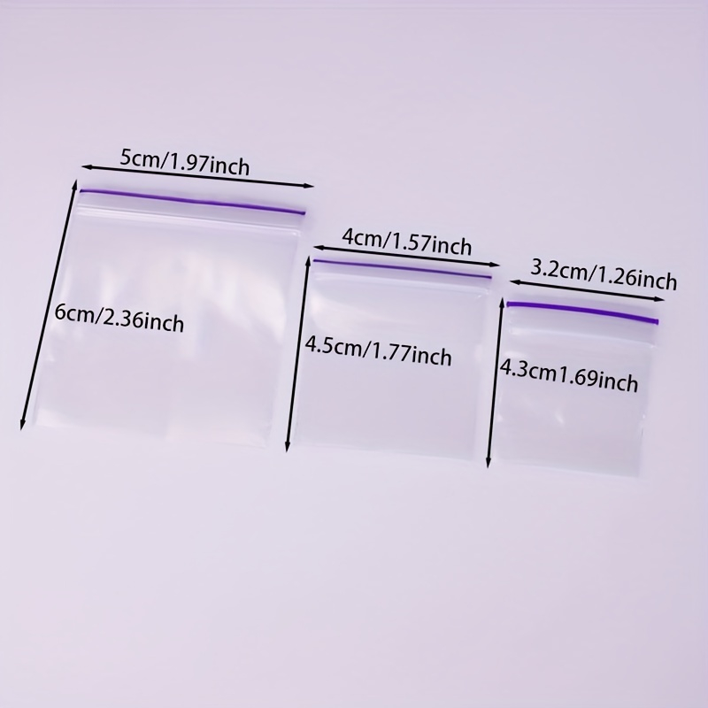 100pcs Pack 10 Micron Fluorescent Strip Thickness 125125 Zip Lock Baggies