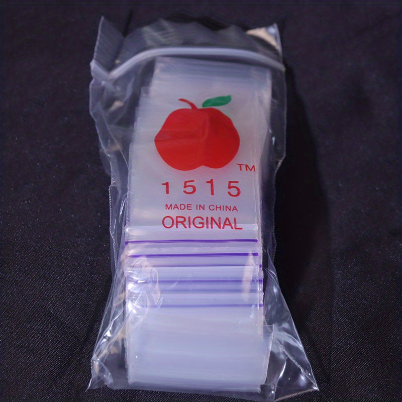 100pcs Pack 10 Micron Fluorescent Strip Thickness 1515 Zip Lock Baggies