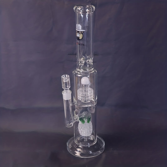 Tall 19.5" Multi-layer Filter Thickened Gear Shaped Base High Borosilicate Glass Bong with 19 Female Joint 2
