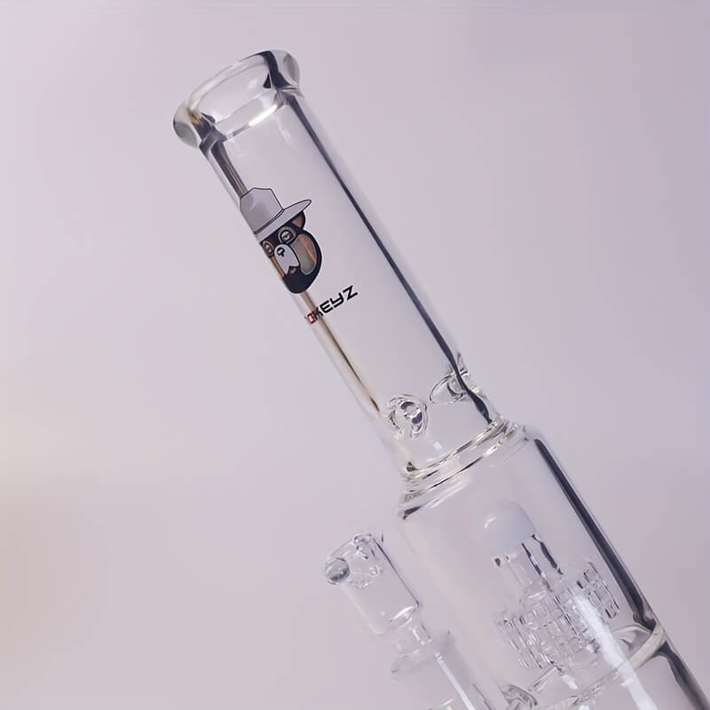 Tall 19.5" Multi-layer Filter Thickened Gear Shaped Base High Borosilicate Glass Bong with 19 Female Joint