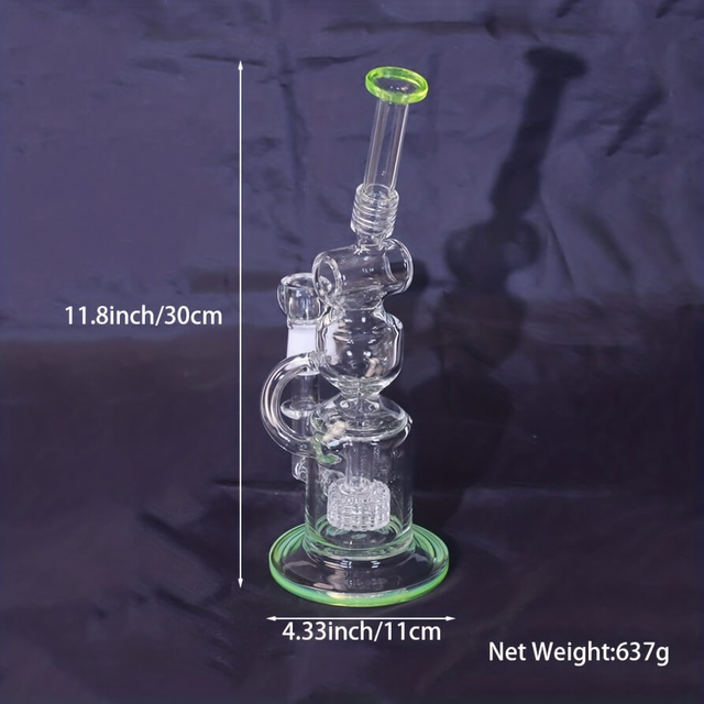 Tall 19.5" Multi-layer Filter Thickened Gear Shaped Base High Borosilicate Glass Bong with 19 Female Joint 6