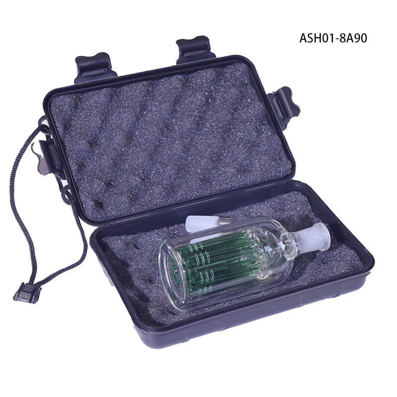 Outdoor Portable Anti Shock Anti Drop 14 Male Frosted Stardard 8 Arms Borosilicate Glass Perculator for GlassBongs