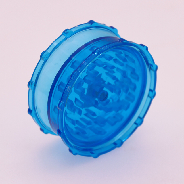 4 Inch 2 Parts Pyramid Shaped Teeth Plastic Jumbo Herb Grinders