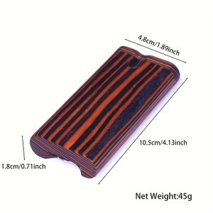 4 Inches Universal Twist Top 3" Cigarette Shaped Technical Wooden Smoking Dugout With Metal Poker