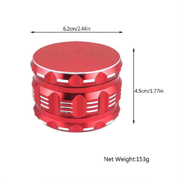 4 Parts 2.5 Inch Strong Magnetic Sloid Top Cover Voice Box Shaped Square Shaped Solid Teeth Aluminum CNC Pepper Grinders With Engraved Finishing