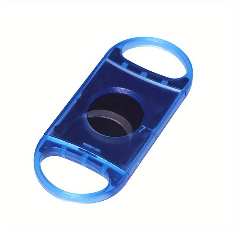 2 Pack 2.2CM 0.886 Inches Transparent Multi Color Double Side Blade Stainless Steel Cigar Cutters