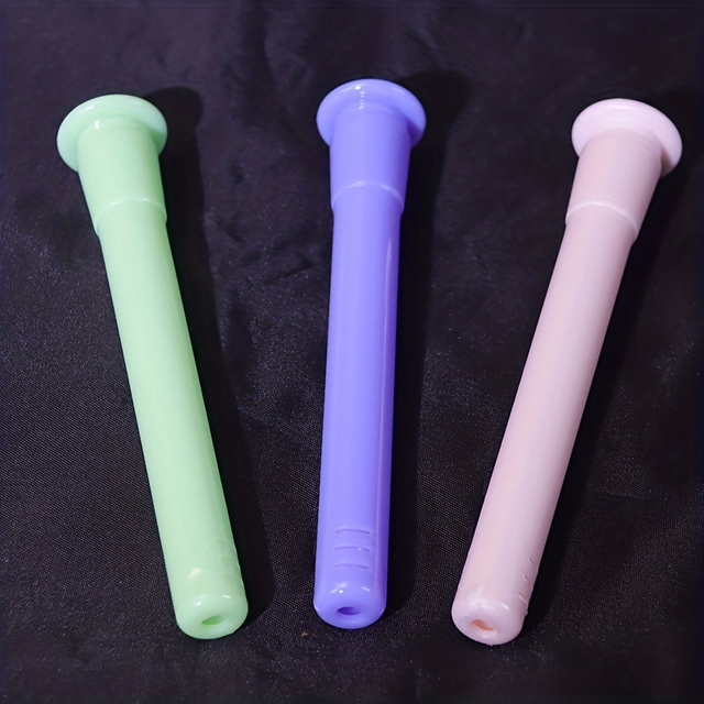 3 Pieces Pack Different Candy Color 19 Female Transfer 14 Male Joint Unbreakable 6 Cross Cutter Filtration Plastic Down Stem For Glass Bongs