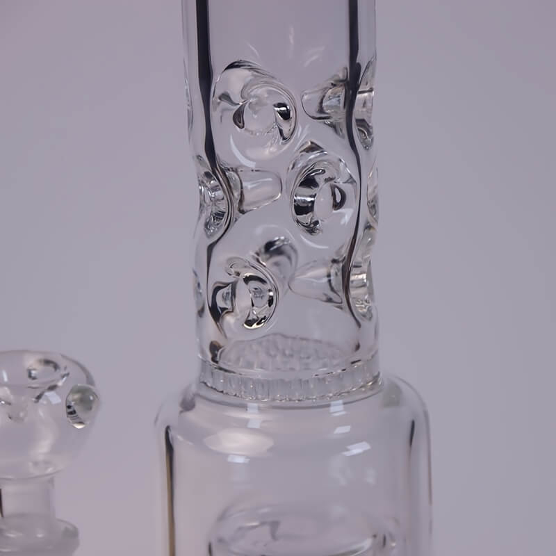 Tall 19.5" Multi-layer Filter Thickened Gear Shaped Base High Borosilicate Glass Bong with 19 Female Joint 9