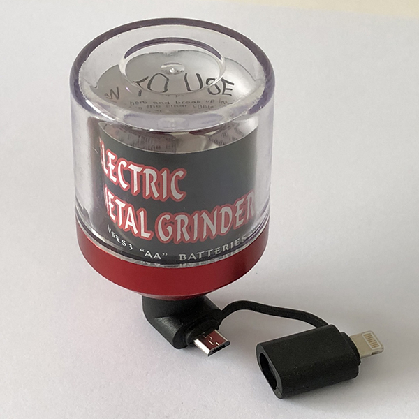 High Speed Rotating Motor 3 Heads Aluminum Electric Tobacco Grinders With Android Iphone Type C Plug