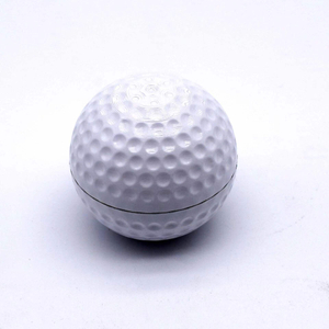White Color 2.1 Inches 3 layers Square Teeth Golf Ball Shaped Herb Grinders