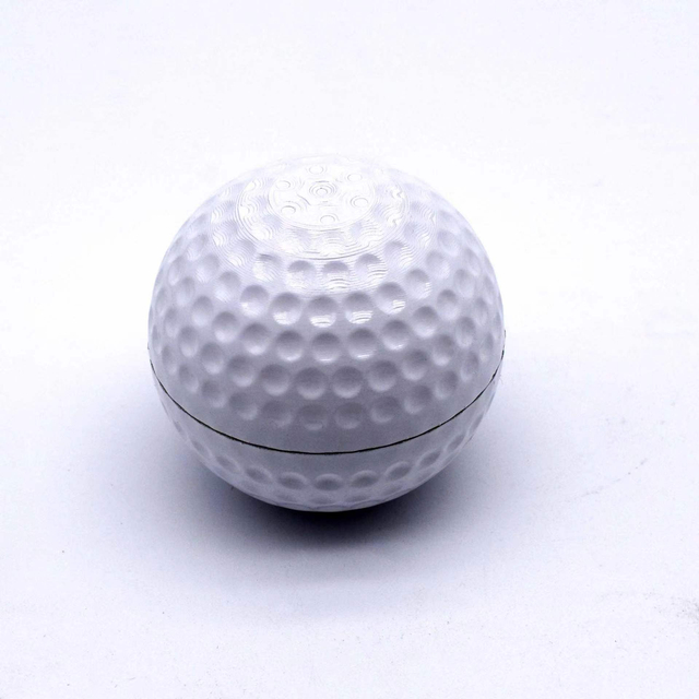 White Color 2.1 Inches 3 layers Square Teeth Golf Ball Shaped Herb Grinders