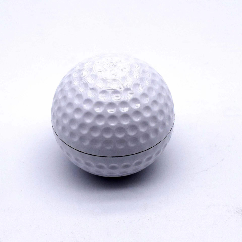 White Color 2.1 Inches 3 layers Square Teeth Golf Ball Shaped Herb Grinders