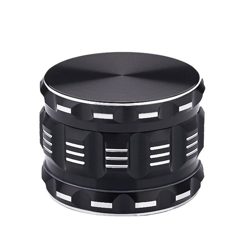 4 Parts 2.5 Inch Strong Magnetic Sloid Top Cover Voice Box Shaped Square Shaped Solid Teeth Aluminum CNC Pepper Grinders With Engraved Finishing