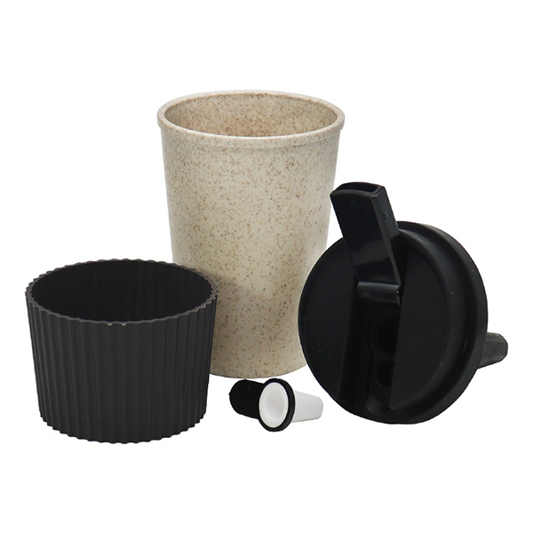Tall 5.5 Inches Biodegradable Plastic Coffee Cup Shaped Silicone Water Pipes