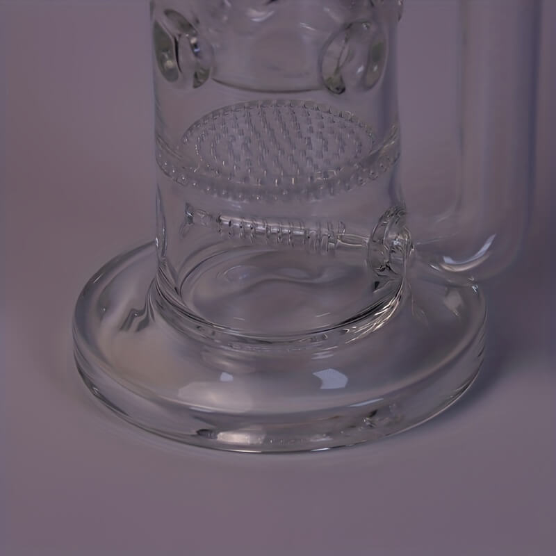Tall 19.5" Multi-layer Filter Thickened Gear Shaped Base High Borosilicate Glass Bong with 19 Female Joint 8