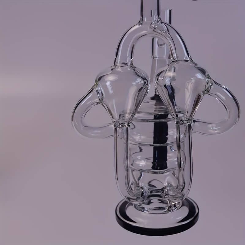 Tall 19.5" Multi-layer Filter Thickened Gear Shaped Base High Borosilicate Glass Bong with 19 Female Joint 10