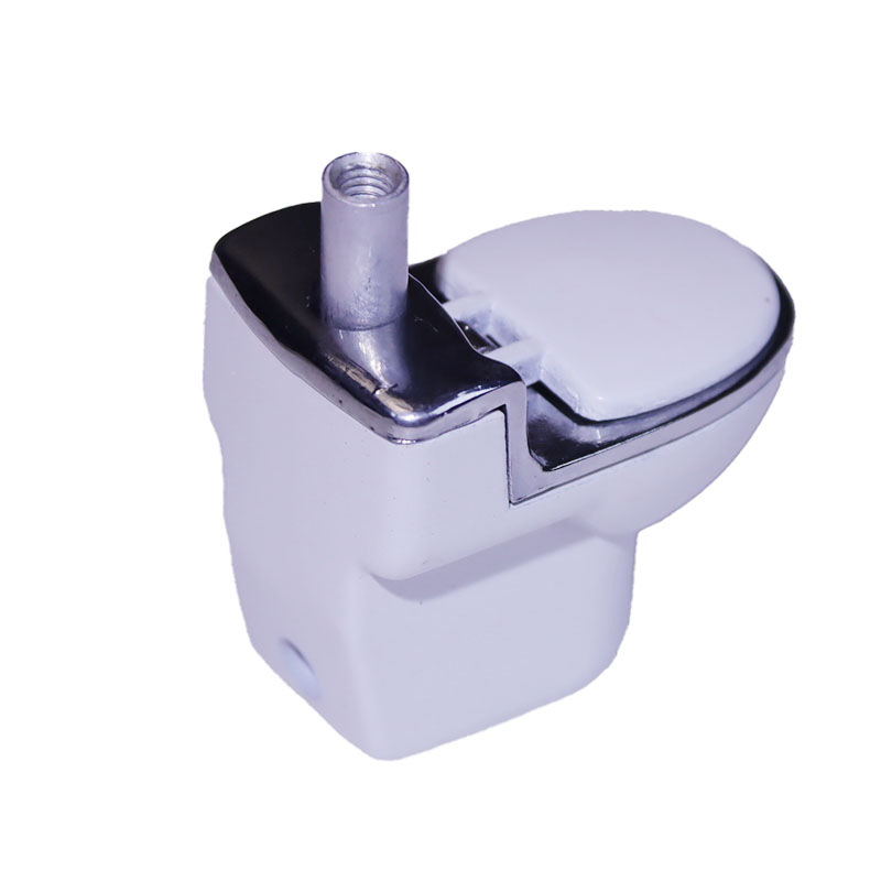 White Toilet Shaped Flip Top Removable Metal Tobacco Pipes With Pipe Screen And Poker