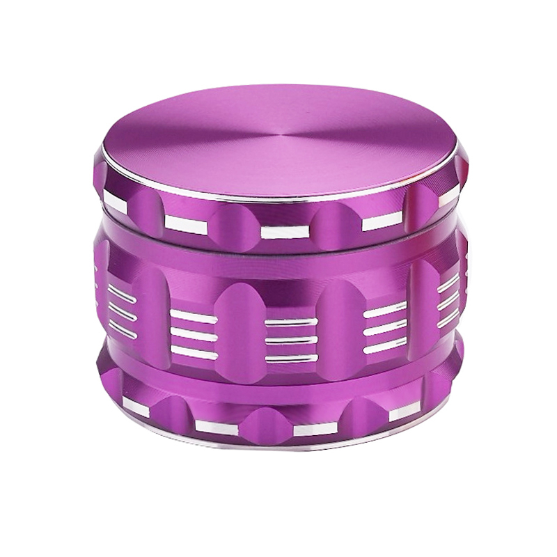 4 Parts 2.5 Inch Strong Magnetic Sloid Top Cover Voice Box Shaped Square Shaped Solid Teeth Aluminum CNC Pepper Grinders With Engraved Finishing