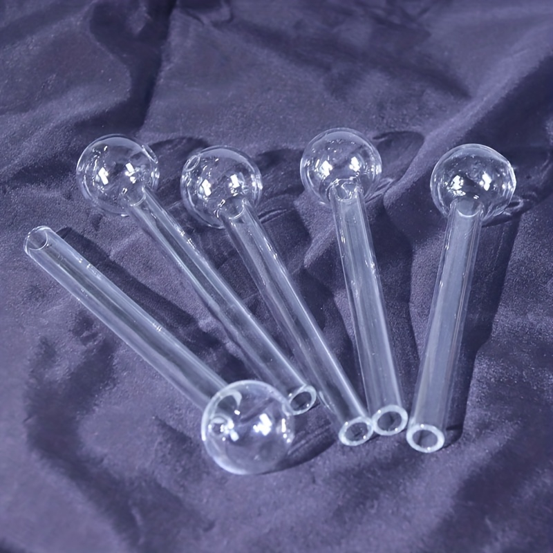 5 Pcs Per Pack 6 Inches Spherical Borosilicate Smoking Glass Oil Burners With Outdoor Shock Proof And Drop Proof Portable Plastic Box