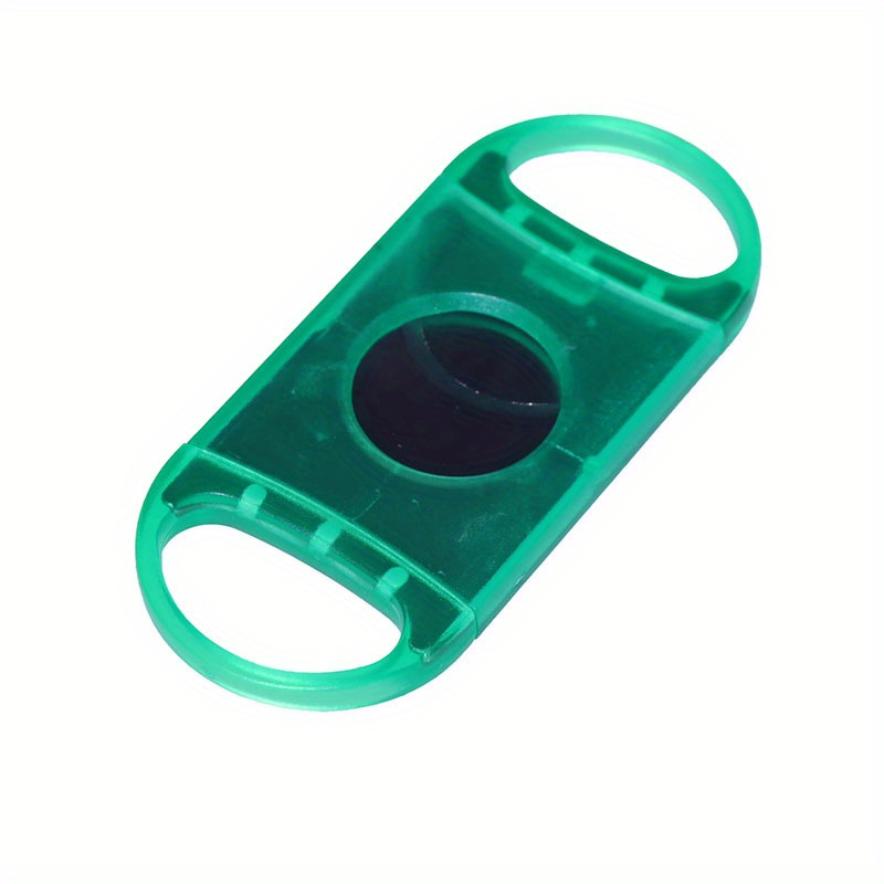 2 Pack 2.2CM 0.886 Inches Transparent Multi Color Double Side Blade Stainless Steel Cigar Cutters