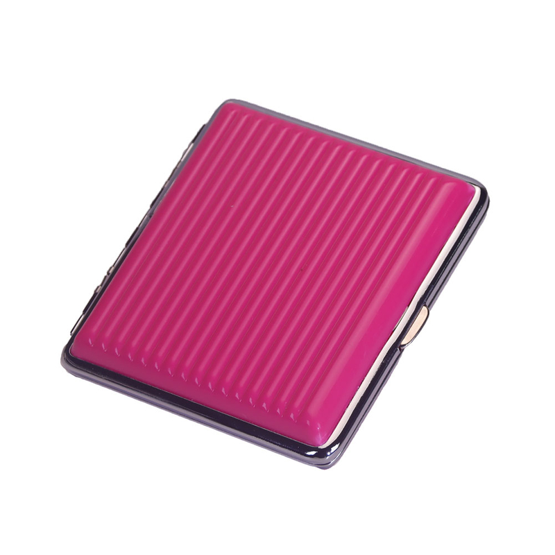 Push Open Lid Double Sided Metal Clip Metal Frame Corrugated Plastic Sheets 20 Cigarette Case