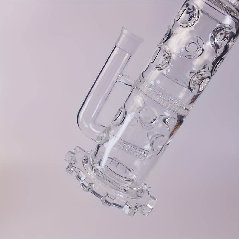 Tall 19.5" Multi-layer Filter Thickened Gear Shaped Base High Borosilicate Glass Bong with 19 Female Joint