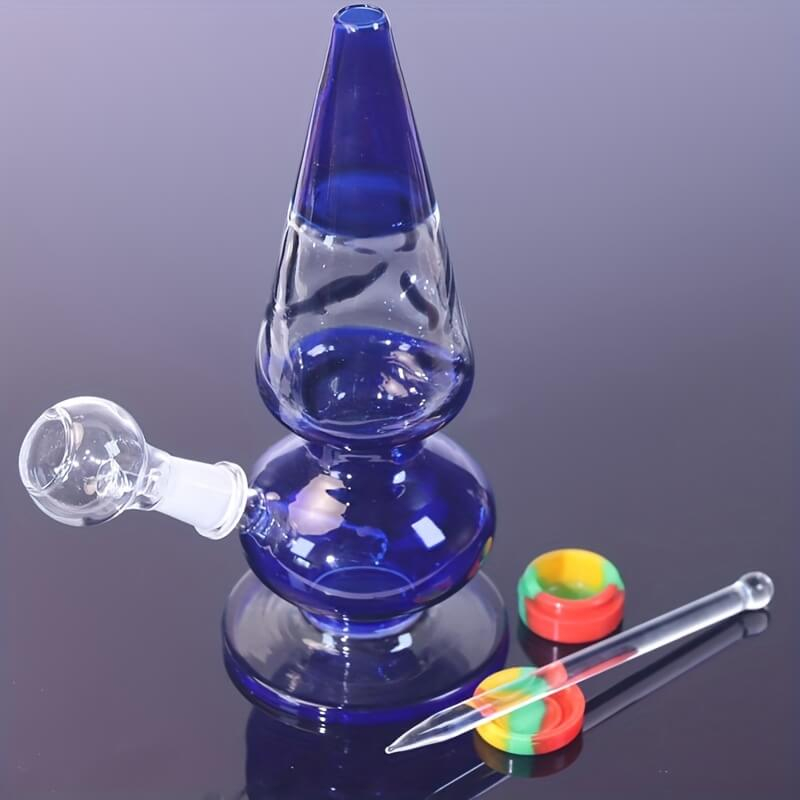 7.87 Inches Tall Pagoda Shaped Smoking Glass Rig for Wax