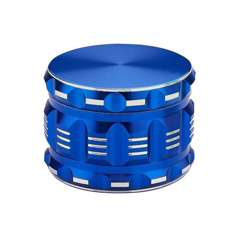 4 Parts 2.5 Inch Strong Magnetic Sloid Top Cover Voice Box Shaped Square Shaped Solid Teeth Aluminum CNC Pepper Grinders With Engraved Finishing