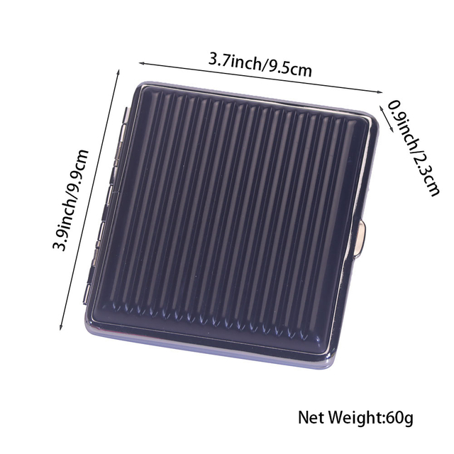 Push Open Lid Double Sided Metal Clip Metal Frame Corrugated Plastic Sheets 20 Cigarette Case