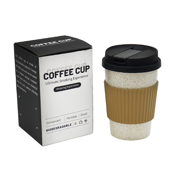 Tall 5.5 Inches Biodegradable Plastic Coffee Cup Shaped Silicone Water Pipes