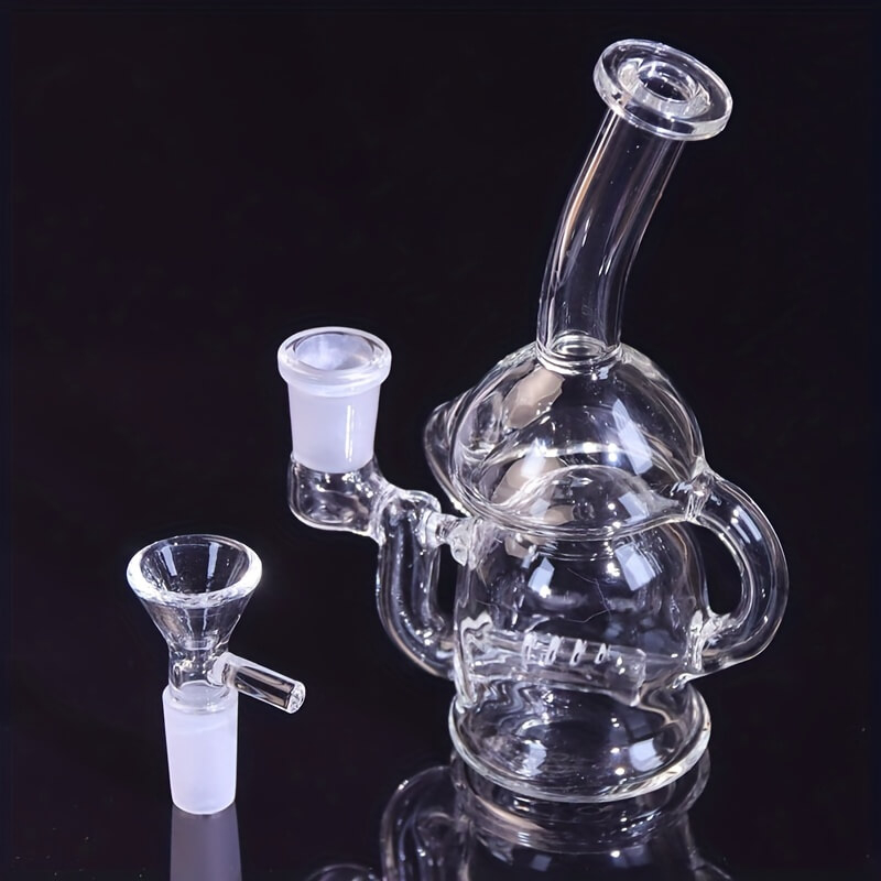 10# Small Recycle Glass Bongs With Perculator
