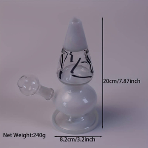 7.87 Inches Tall Pagoda Shaped Smoking Glass Rig for Wax