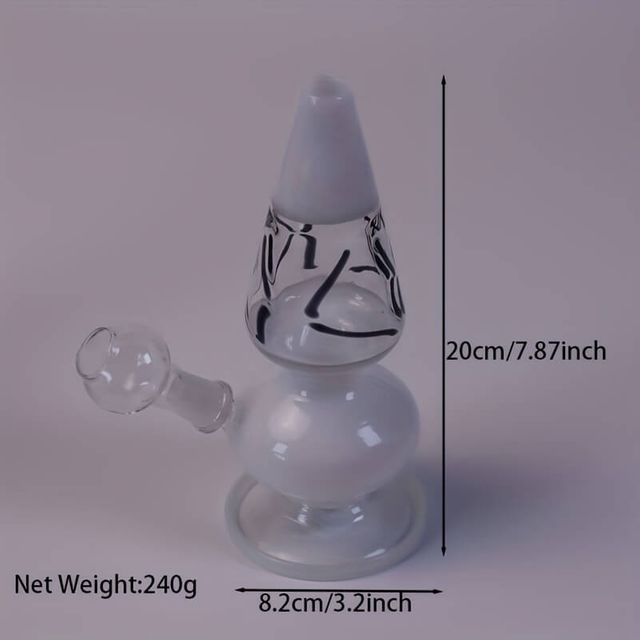 7.87 Inches Tall Pagoda Shaped Smoking Glass Rig for Wax