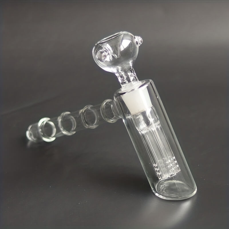 14 Standard Joint 6 Inches Transparent Borosilicate 6 Arms Perculator Inside Hammer Shaped Handhold Glass Smoking Tobacco Pipes