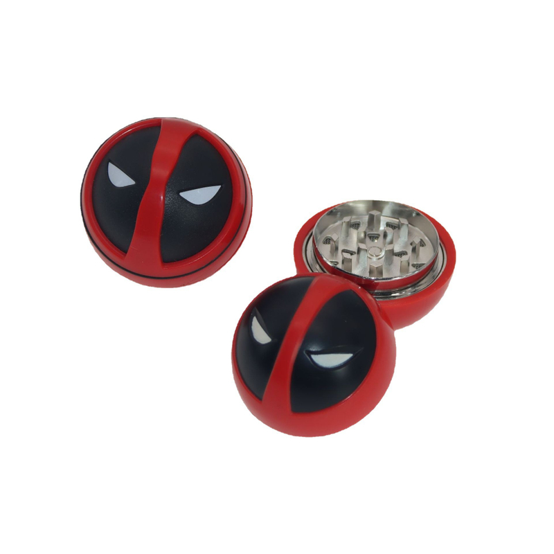 Tall 2" Marvel Deadpool Shaped 3 Parts Magic Zinc Herb Grinders